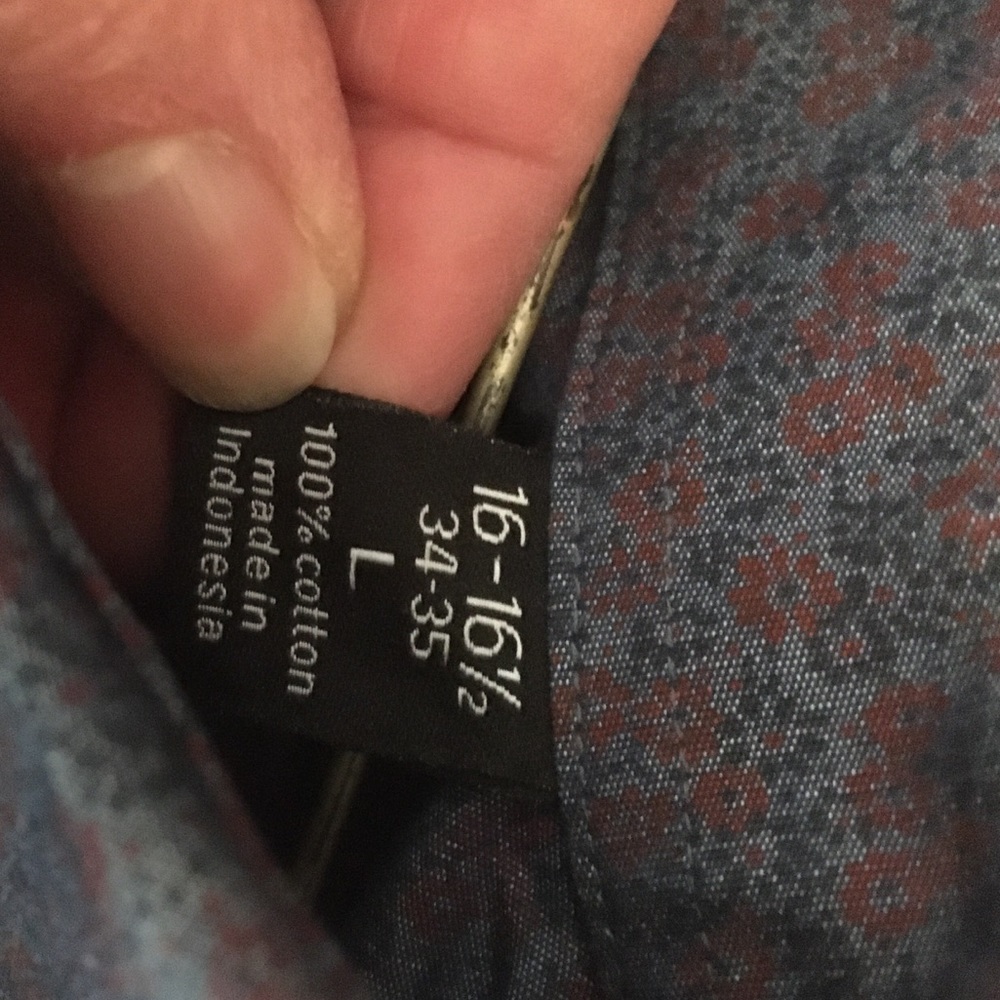 EUC BARIII SlimFit dress shirt 16-16 1/2, 34-35, L - Picture 4 of 6